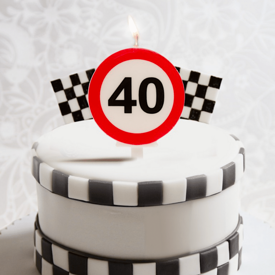 VELA 40 CUMPLEAÑOS SEÑAL PROHIBIDO 6,3 CM 2 VELA 40 CUMPLEAÑOS SEÑAL PROHIBIDO 6,3 CM - Imagen 2