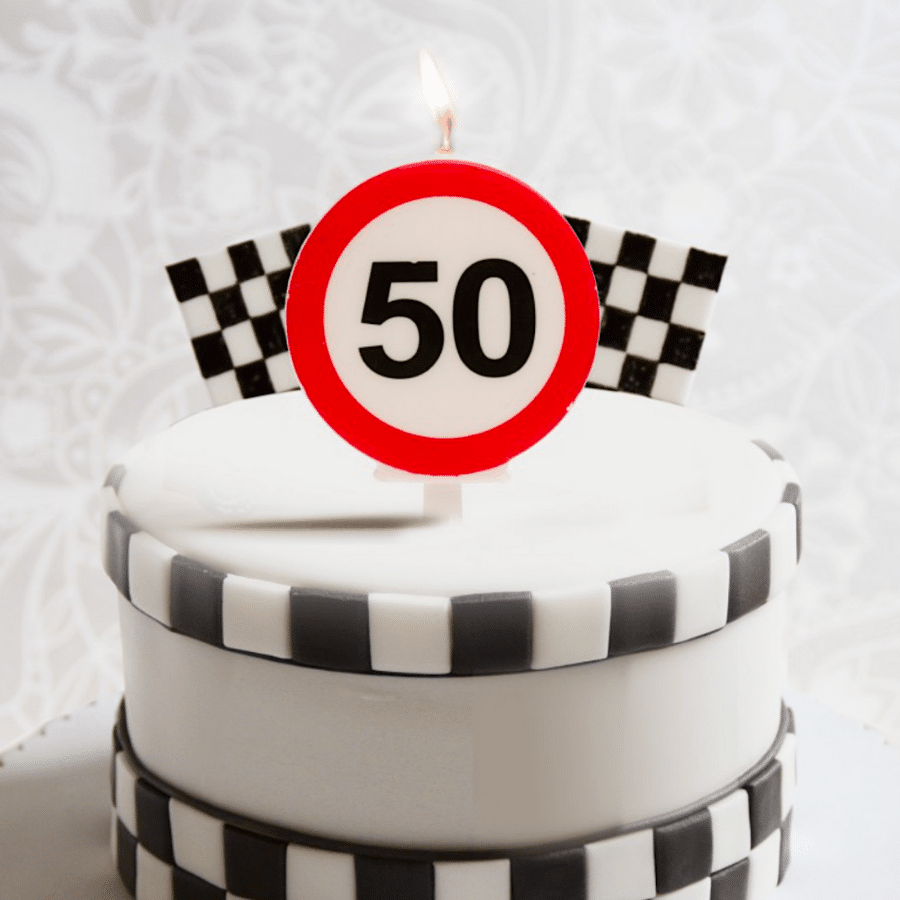 VELA 50 CUMPLEAÑOS SEÑAL PROHIBIDO 6,3 CM 2 VELA 50 CUMPLEAÑOS SEÑAL PROHIBIDO 6,3 CM - Imagen 2