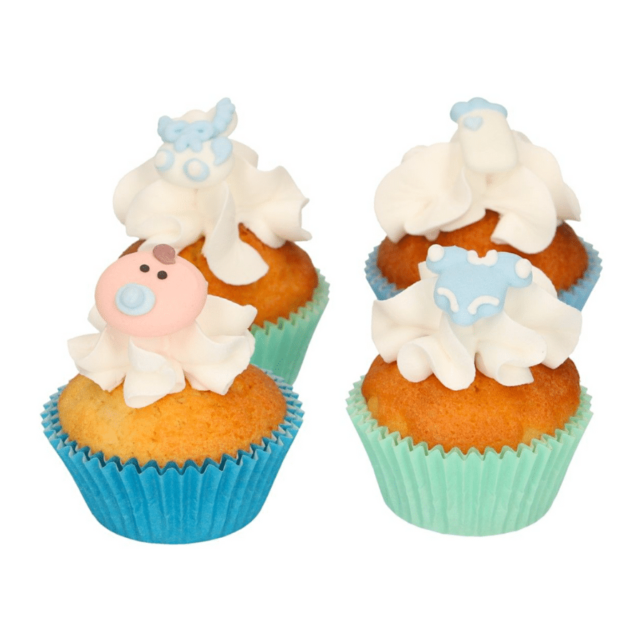 DECORACIONES DE AZUCAR FUNCAKES - BEBE NIÑO AZUL 2 DECORACIONES DE AZUCAR FUNCAKES - BEBE NIÑO AZUL - Imagen 2