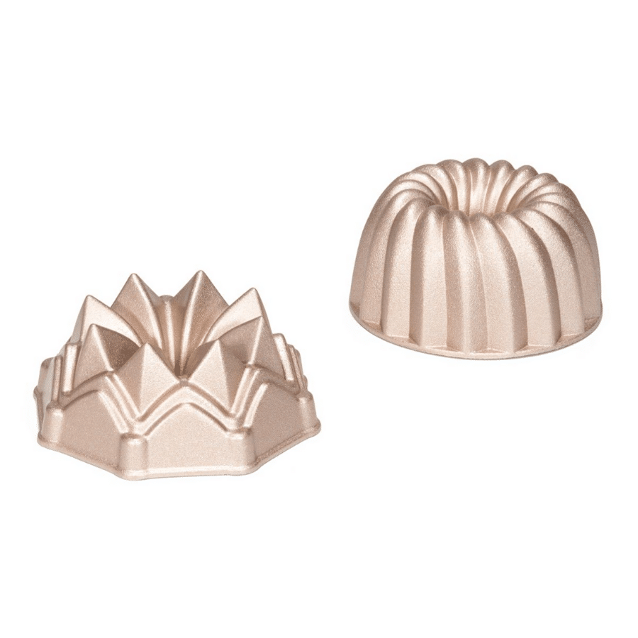 SET MOLDES DE ALUMINIO FUNDIDO PATISSE - 2 "BUNDT" 10 CM 1 SET MOLDES DE ALUMINIO FUNDIDO PATISSE - 2 "BUNDT" 10 CM