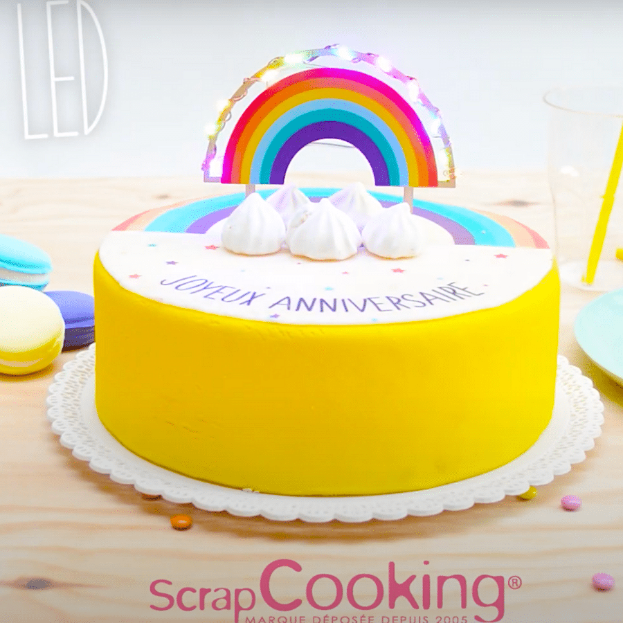 TOPPER PARA TARTA SCRAPCOOKING - ARCO IRIS LED 2 TOPPER PARA TARTA SCRAPCOOKING - ARCO IRIS LED - Imagen 2