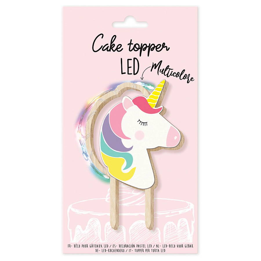 TOPPER PARA TARTA SCRAPCOOKING - UNICORNIO LED 1 TOPPER PARA TARTA SCRAPCOOKING - UNICORNIO LED