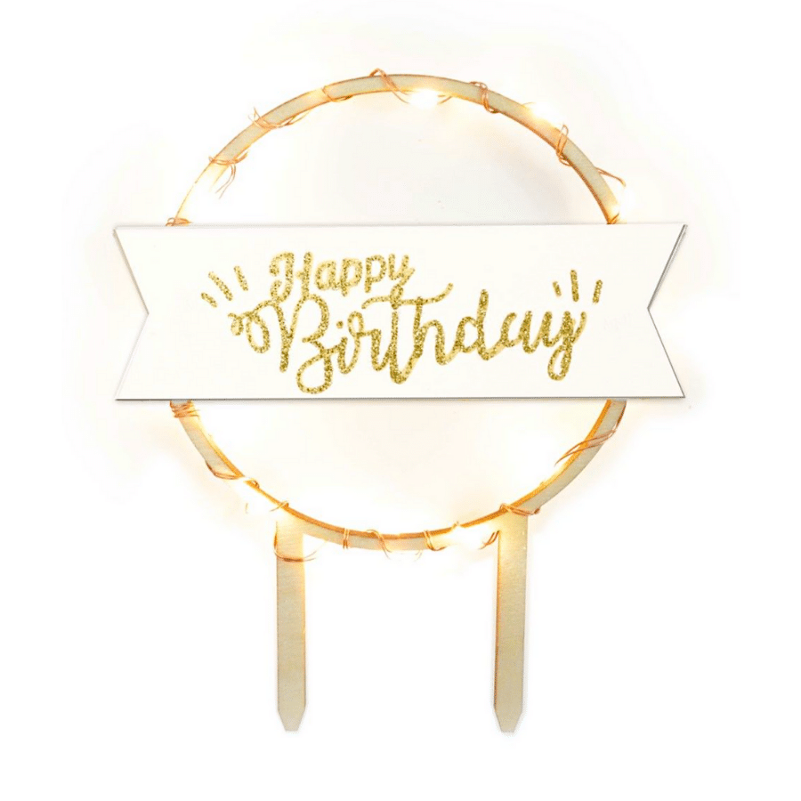 TOPPER PARA TARTA SCRAPCOOKING - "HAPPY BIRTHDAY" LED 2 TOPPER PARA TARTA SCRAPCOOKING - "HAPPY BIRTHDAY" LED - Imagen 2