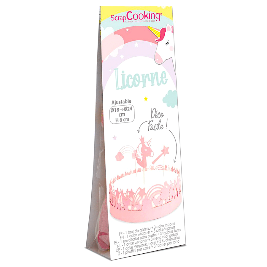 WRAPPER + TOPPERS PARA TARTA SCRAPCOOKING - UNICORNIO 1 WRAPPER + TOPPERS PARA TARTA SCRAPCOOKING - UNICORNIO