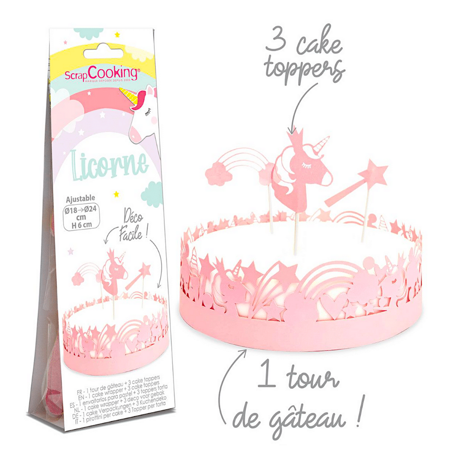 WRAPPER + TOPPERS PARA TARTA SCRAPCOOKING - UNICORNIO 2 WRAPPER + TOPPERS PARA TARTA SCRAPCOOKING - UNICORNIO - Imagen 2