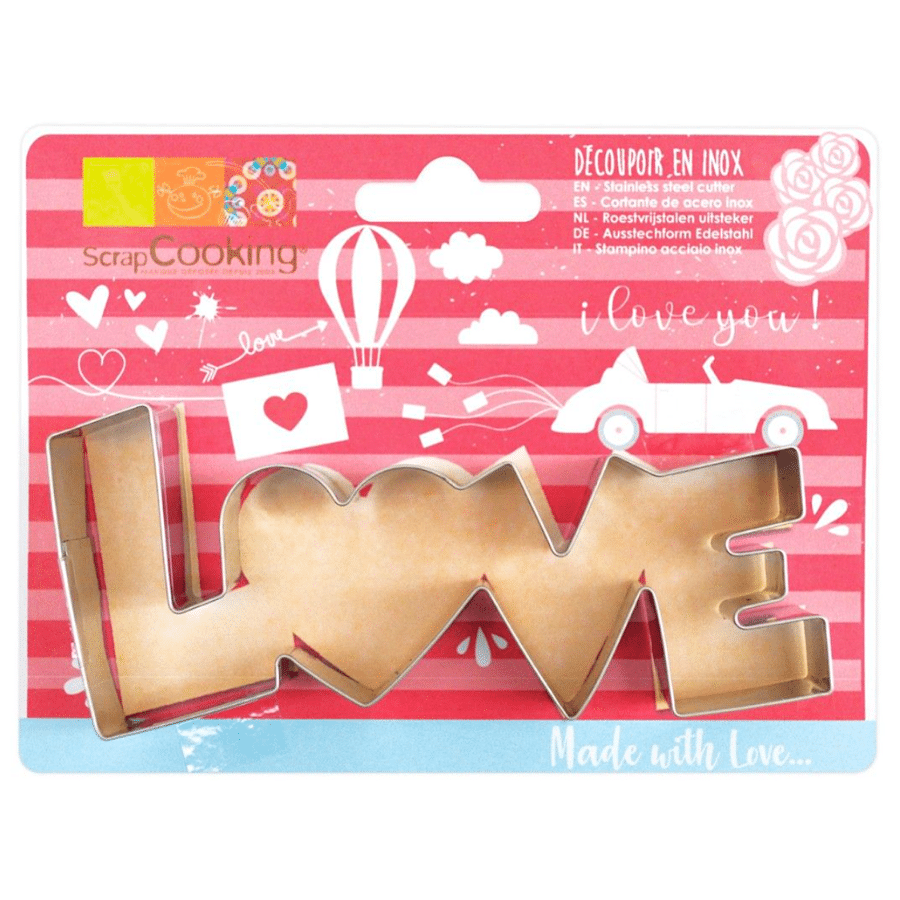 CORTADOR PARA GALLETAS SCRAPCOOKING - LOVE 1 CORTADOR PARA GALLETAS SCRAPCOOKING - LOVE