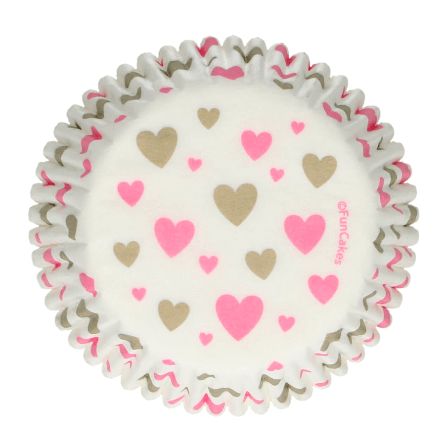 CAPSULAS CUPCAKES FUNCAKES - CORAZONES 1 CAPSULAS CUPCAKES FUNCAKES - CORAZONES