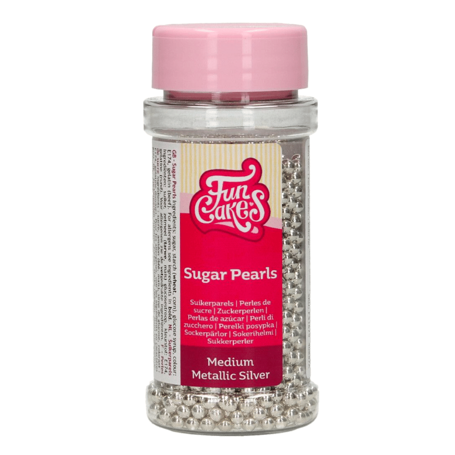 PERLAS DE AZUCAR FUNCAKES - PLATA METALIZADO (4 MM) 80 G 2 PERLAS DE AZUCAR FUNCAKES - PLATA METALIZADO (4 MM) 80 G - Imagen 2