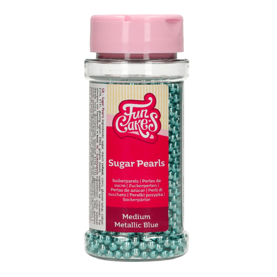 PERLAS DE AZUCAR FUNCAKES - AZUL METALIZADO (4 MM) 80 G 2 PERLAS DE AZUCAR FUNCAKES - AZUL METALIZADO (4 MM) 80 G - Imagen 2