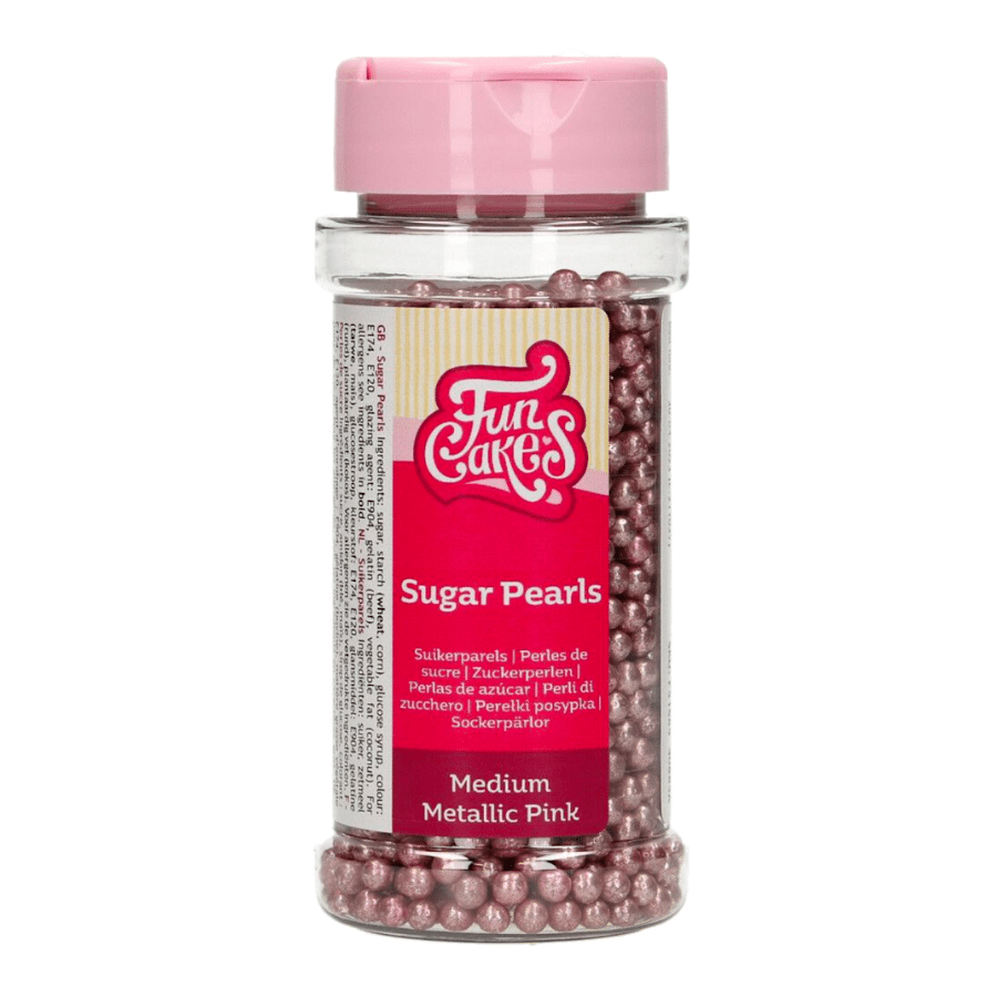 PERLAS DE AZUCAR FUNCAKES - ROSA METALIZADO (4 MM) 80 G 2 PERLAS DE AZUCAR FUNCAKES - ROSA METALIZADO (4 MM) 80 G - Imagen 2