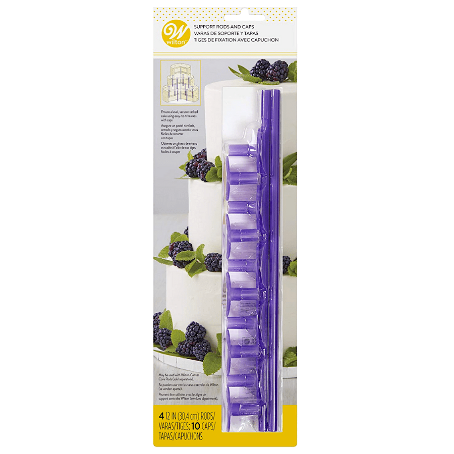 PILARES "SUPPORT RODS" + TAPAS PARA TARTA WILTON 1 PILARES "SUPPORT RODS" + TAPAS PARA TARTA WILTON