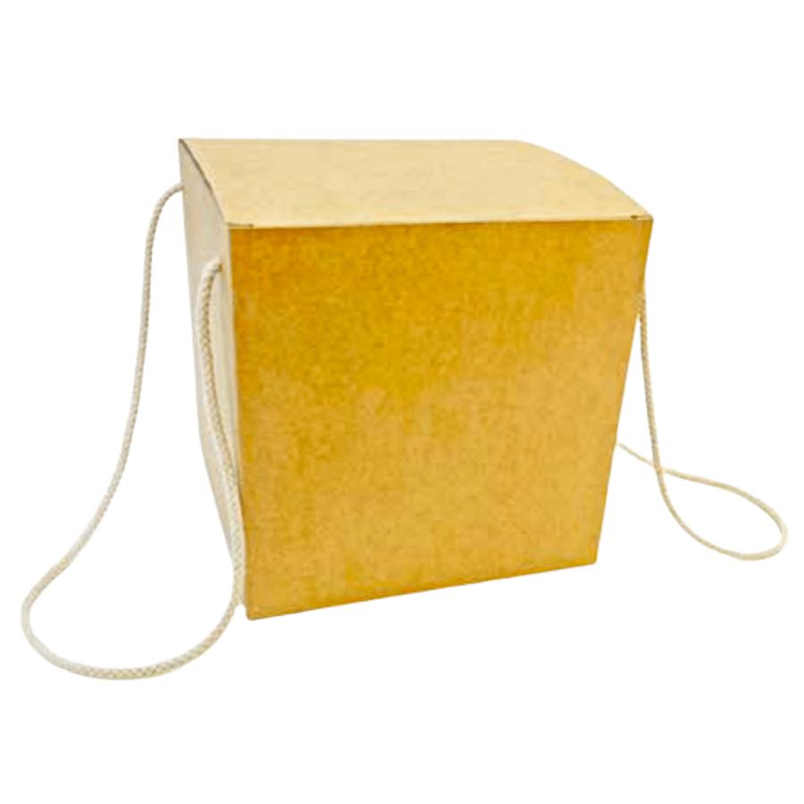 CAJA PARA PANETTONE KRAFT CON CUERDAS - 21,5 CM 1 CAJA PARA PANETTONE KRAFT CON CUERDAS - 21,5 CM