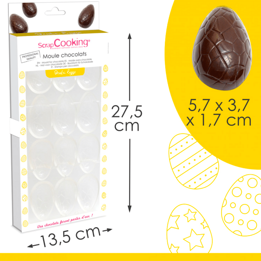 MOLDE PARA CHOCOLATE SCRAPCOOKING - HUEVOS 2 MOLDE PARA CHOCOLATE SCRAPCOOKING - HUEVOS - Imagen 2