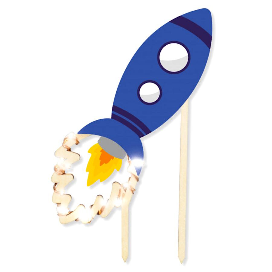 TOPPER PARA TARTA SCRAPCOOKING - COHETE LED 3 TOPPER PARA TARTA SCRAPCOOKING - COHETE LED - Imagen 3
