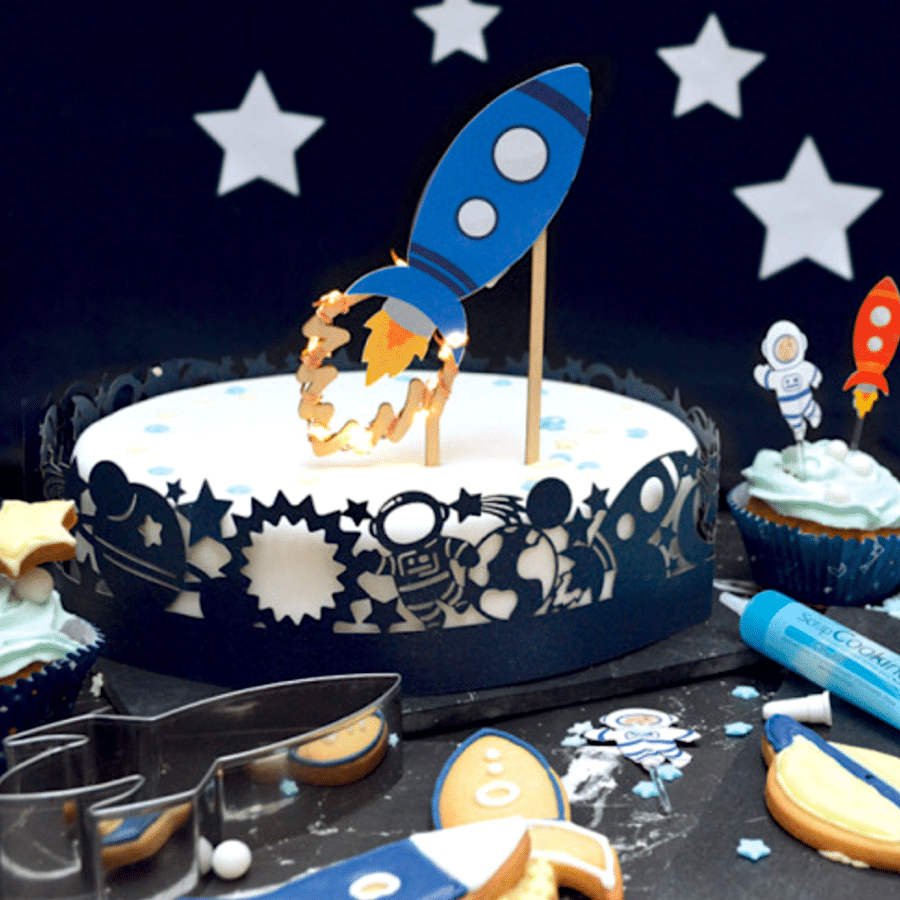 TOPPER PARA TARTA SCRAPCOOKING - COHETE LED 2 TOPPER PARA TARTA SCRAPCOOKING - COHETE LED - Imagen 2