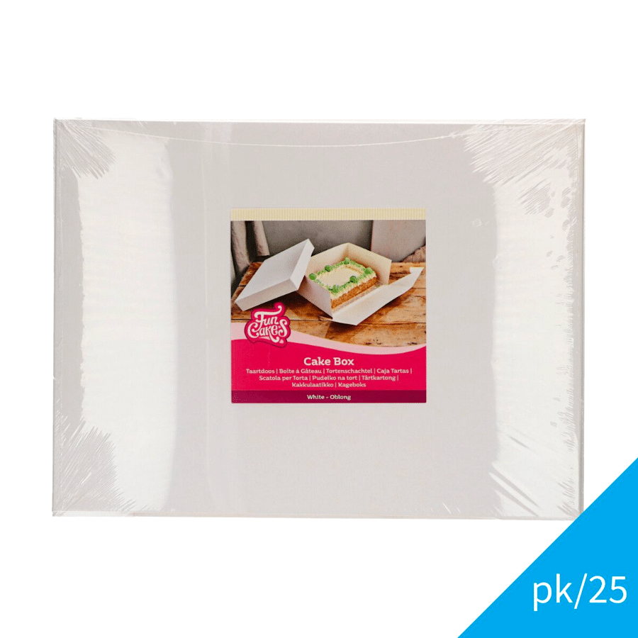 CAJA PARA TARTA BLANCA FUNCAKES - 40 X 30 CM (25 U) 1 CAJA PARA TARTA BLANCA FUNCAKES - 40 X 30 CM (25 U)