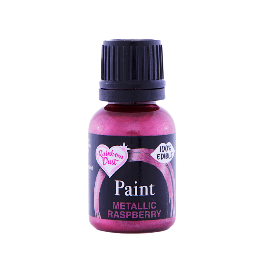 PINTURA METALIZADA COMESTIBLE RAINBOW DUST - RASPBERRY / FRAMBUESA (25 ML) 2 PINTURA METALIZADA COMESTIBLE RAINBOW DUST - RASPBERRY / FRAMBUESA (25 ML) - Imagen 2