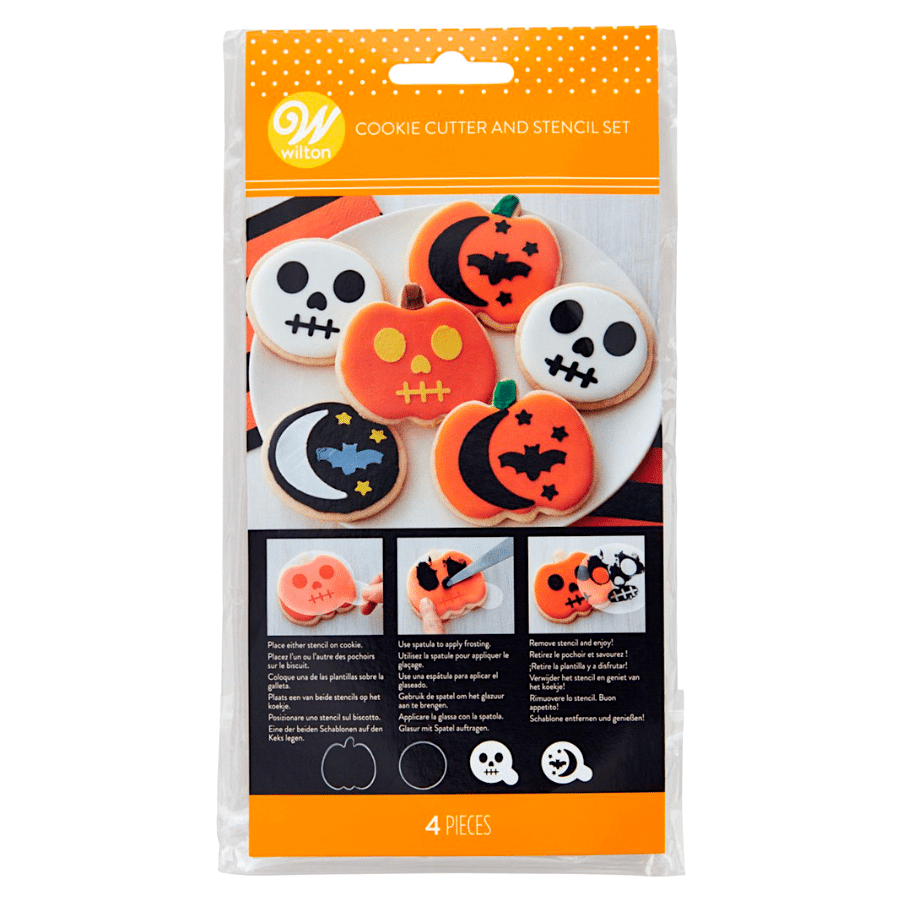 SET CORTADORES Y STENCILS WILTON - GALLETAS HALLOWEEN 1 SET CORTADORES Y STENCILS WILTON - GALLETAS HALLOWEEN