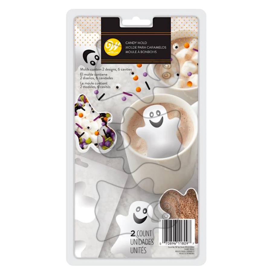 MOLDE FANTASMAS DE CHOCOLATE 3D - WILTON 1 MOLDE FANTASMAS DE CHOCOLATE 3D - WILTON
