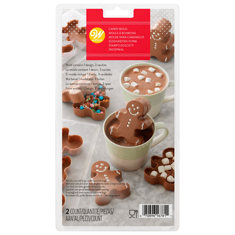 MOLDE PARA CHOCOLATE (3D) WILTON - MUÑECO DE JENGIBRE 1 MOLDE PARA CHOCOLATE (3D) WILTON - MUÑECO DE JENGIBRE