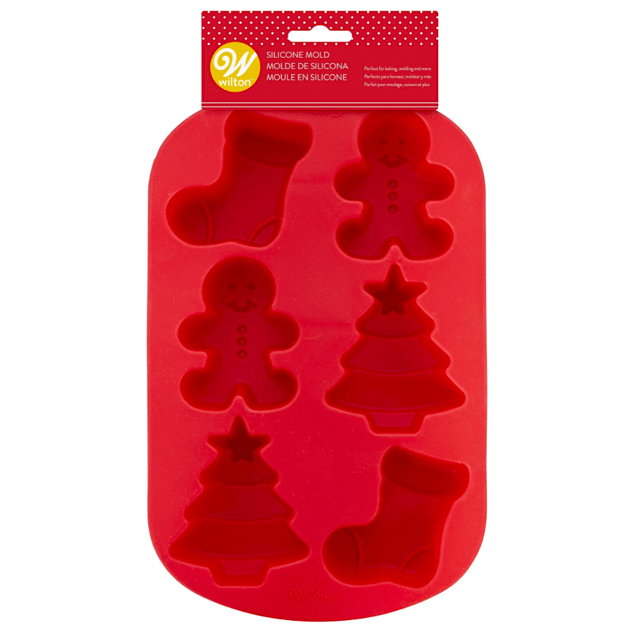 MOLDE SILICONA WILTON - DISEÑOS NAVIDEÑOS 1 MOLDE SILICONA WILTON - DISEÑOS NAVIDEÑOS