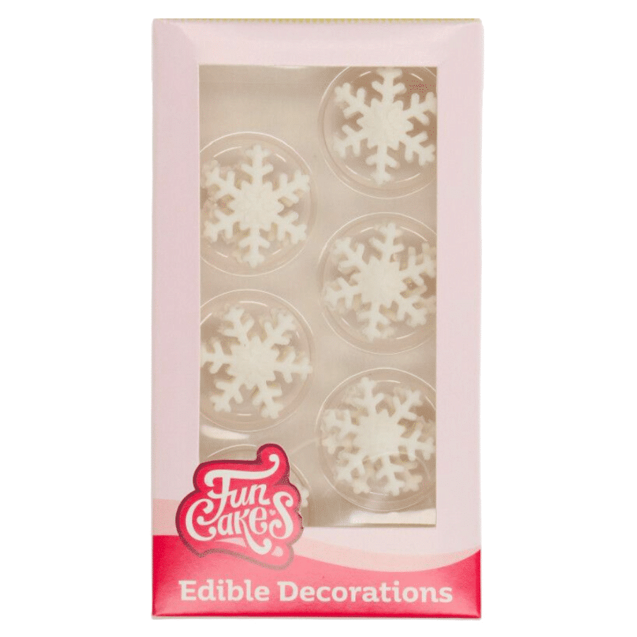 DECORACIONES DE AZUCAR FUNCAKES - COPOS DE NIEVE (BLANCOS) 1 DECORACIONES DE AZUCAR FUNCAKES - COPOS DE NIEVE (BLANCOS)