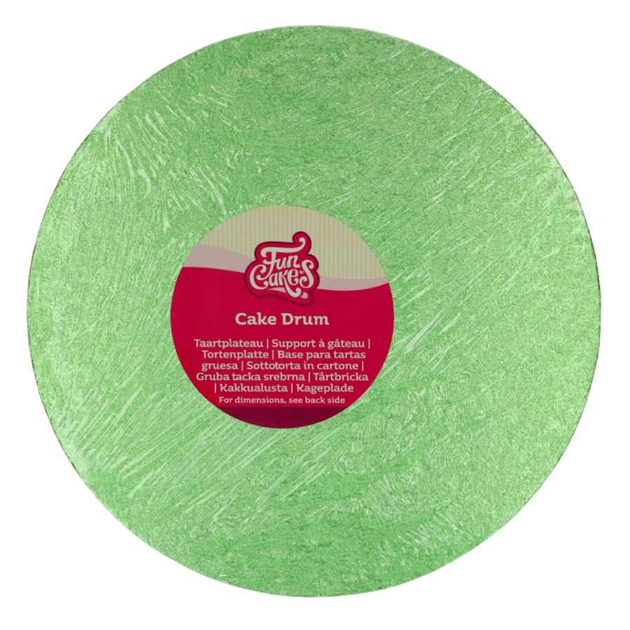 CAKE DRUM REDONDO VERDE CLARO (FUNCAKES) - 30 CM Ø 1 CAKE DRUM REDONDO VERDE CLARO (FUNCAKES) - 30 CM Ø