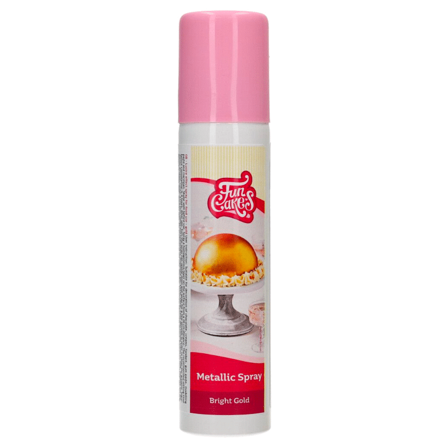 SPRAY METALICO FUNCAKES - ORO BRILLANTE (100 ML) 1 SPRAY METALICO FUNCAKES - ORO BRILLANTE (100 ML)