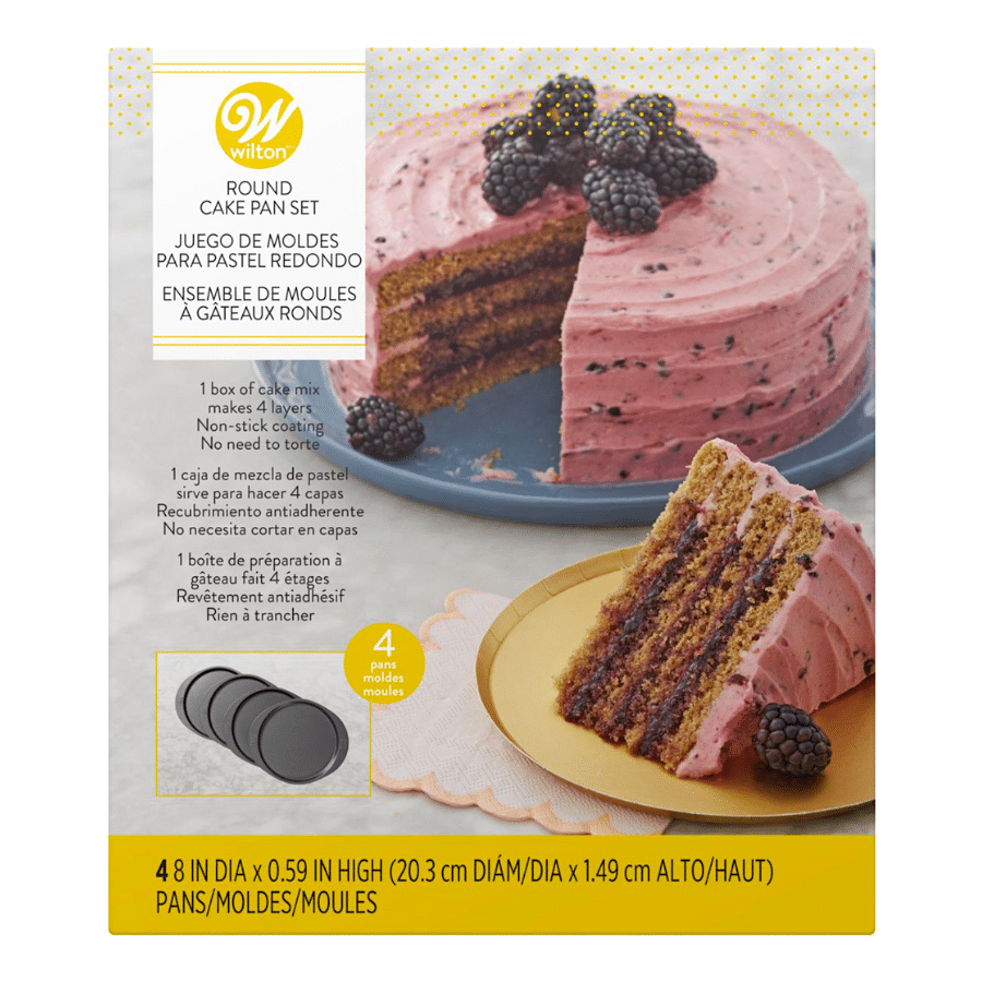 MOLDES PARA "LAYER CAKE" WILTON - 4 CAPAS / 20 CM 1 MOLDES PARA "LAYER CAKE" WILTON - 4 CAPAS / 20 CM