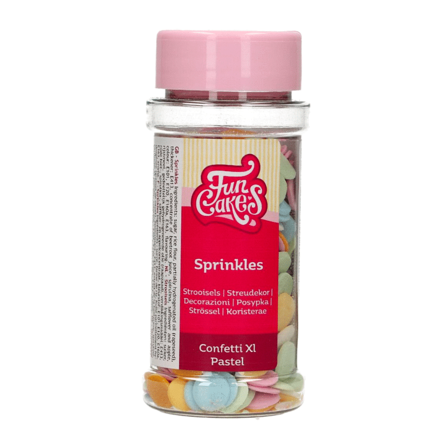 SPRINKLES FUNCAKES - CONFETI XL TONOS PASTEL (55 G) 2 SPRINKLES FUNCAKES - CONFETI XL TONOS PASTEL (55 G) - Imagen 2