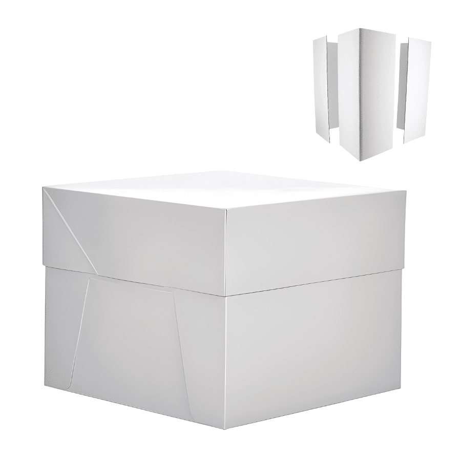 CAJA PARA TARTA BLANCA - 20 CM + EXTENSIONES 30,5 CM (SIN EMBLISTAR) 2 CAJA PARA TARTA BLANCA - 20 CM + EXTENSIONES 30,5 CM (SIN EMBLISTAR) - Imagen 2