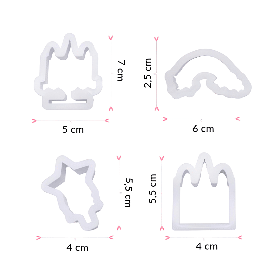 SET 8 CORTADORES UNICORNIO 2 SET 8 CORTADORES UNICORNIO - Imagen 2