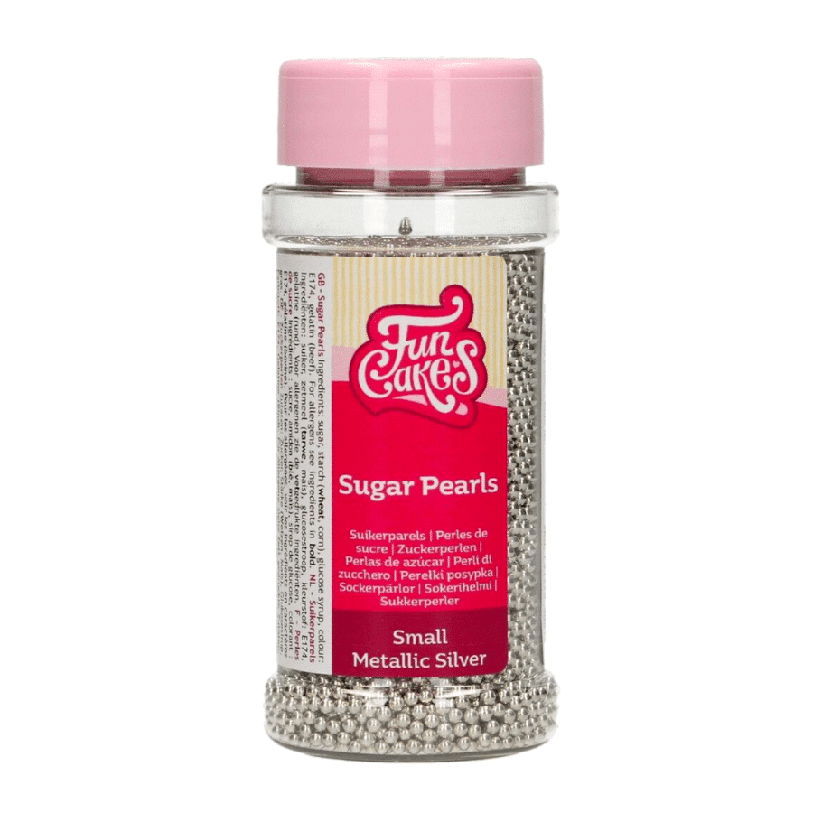 PERLAS DE AZUCAR FUNCAKES - PLATA METALIZADO (2 MM) 80 G 2 PERLAS DE AZUCAR FUNCAKES - PLATA METALIZADO (2 MM) 80 G - Imagen 2