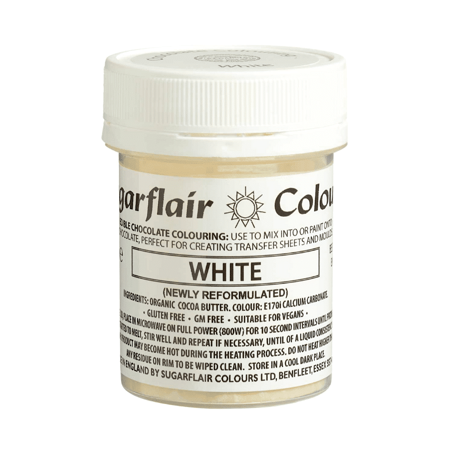 COLORANTE PARA CHOCOLATE SUGARFLAIR - WHITE / BLANCO 35 G 1 COLORANTE PARA CHOCOLATE SUGARFLAIR - WHITE / BLANCO 35 G