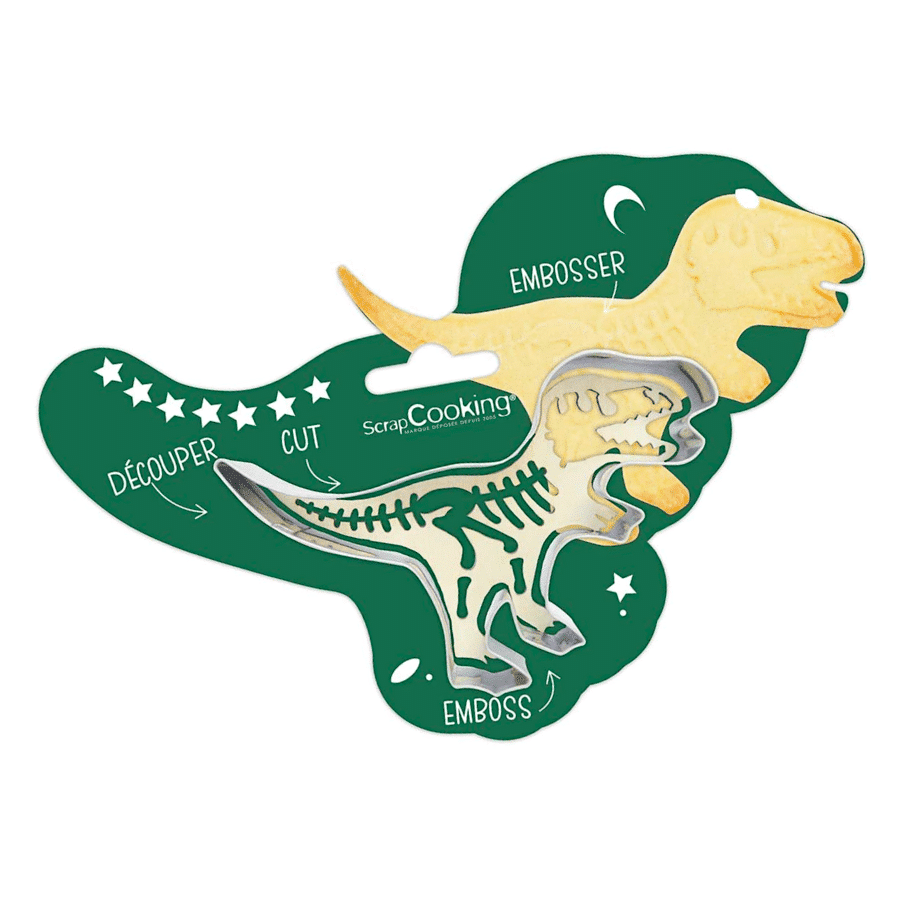 CORTADOR + SELLO PARA GALLETAS SCRAPCOOKING - DINOSAURIO 1 CORTADOR + SELLO PARA GALLETAS SCRAPCOOKING - DINOSAURIO