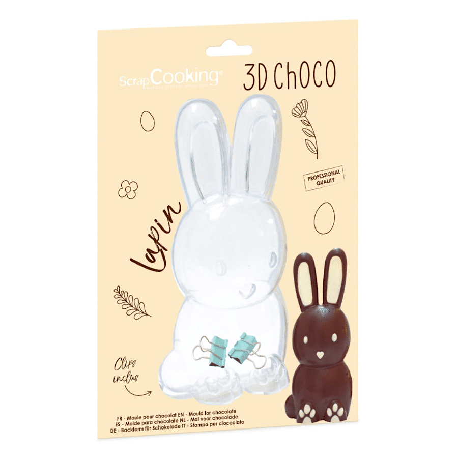 MOLDE PARA CHOCOLATE (3D) SCRAPCOOKING - CONEJO 1 MOLDE PARA CHOCOLATE (3D) SCRAPCOOKING - CONEJO