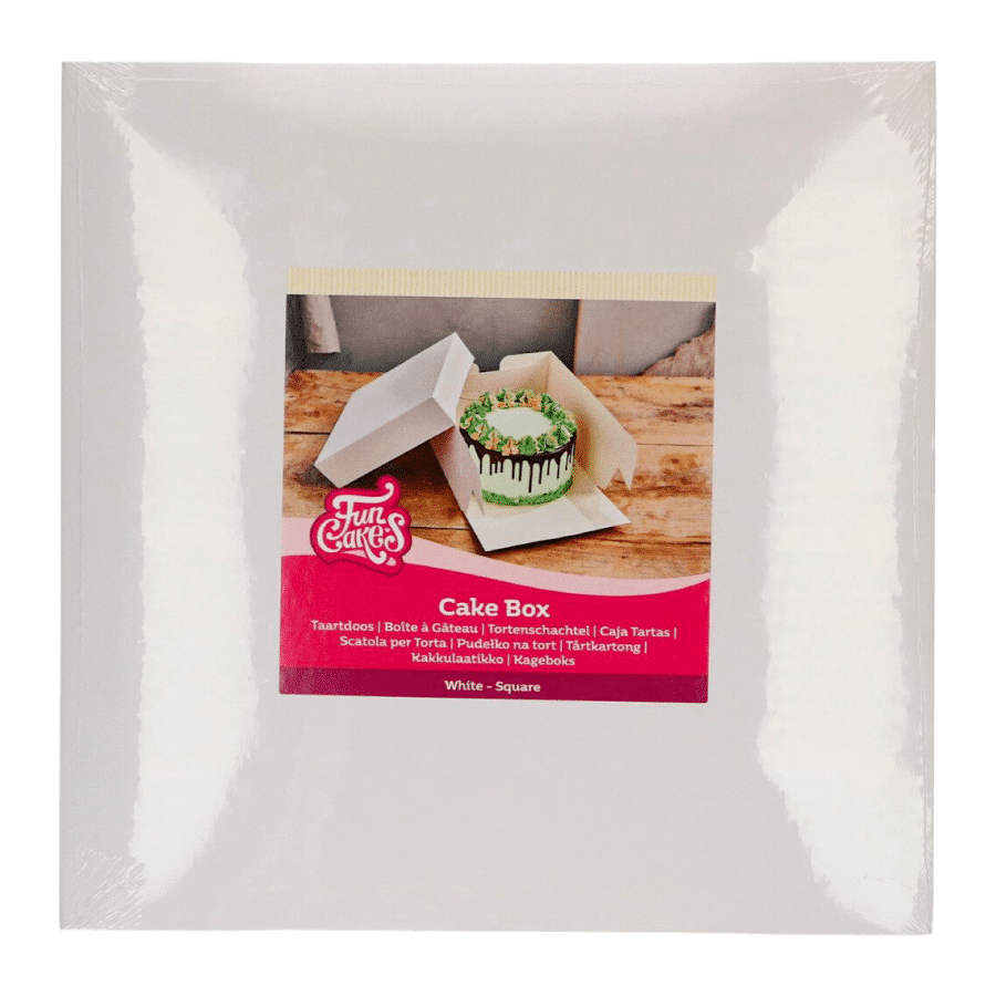 CAJA PARA TARTA BLANCA FUNCAKES - 30 CM 1 CAJA PARA TARTA BLANCA FUNCAKES - 30 CM