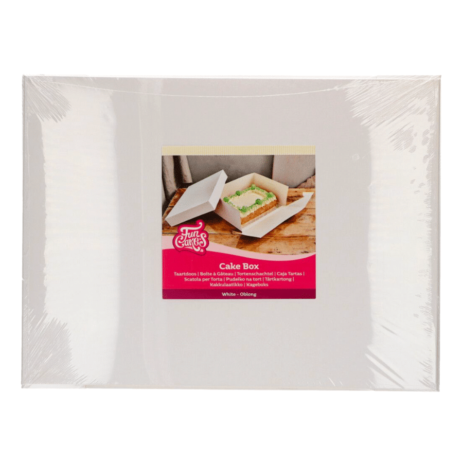 CAJA PARA TARTA BLANCA FUNCAKES - 40 X 30 CM 1 CAJA PARA TARTA BLANCA FUNCAKES - 40 X 30 CM