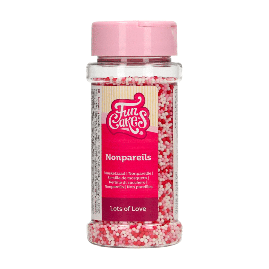 PERLAS DE AZUCAR (NONPAREILS) FUNCAKES - "LOTS OF LOVE" 80 G 2 PERLAS DE AZUCAR (NONPAREILS) FUNCAKES - "LOTS OF LOVE" 80 G - Imagen 2