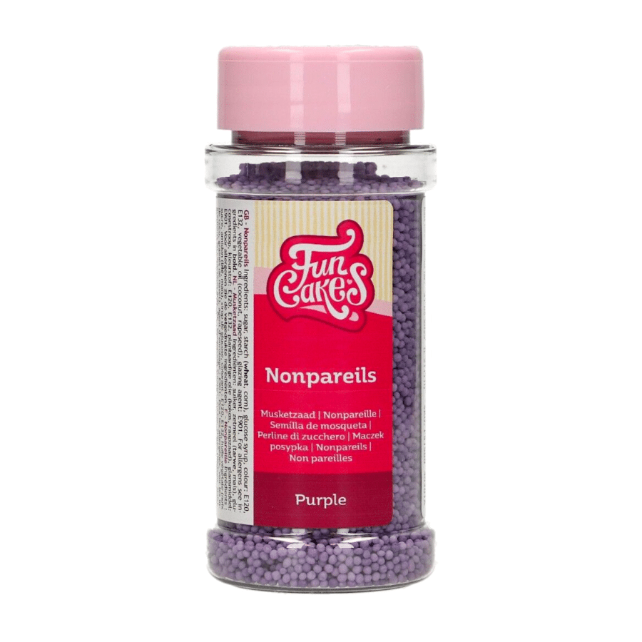 PERLAS DE AZUCAR (NONPAREILS) FUNCAKES - PURPURA 80 G 2 PERLAS DE AZUCAR (NONPAREILS) FUNCAKES - PURPURA 80 G - Imagen 2