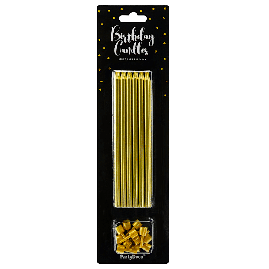 VELAS CUMPLEAÑOS PARTYDECO - DORADAS (12,5 CM) 1 VELAS CUMPLEAÑOS PARTYDECO - DORADAS (12,5 CM)