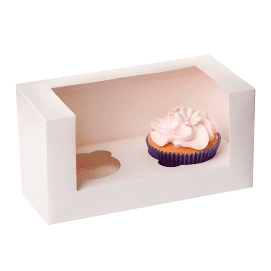 CAJA PARA 2 CUPCAKES BLANCA - HOUSE OF MARIE 1 CAJA PARA 2 CUPCAKES BLANCA - HOUSE OF MARIE