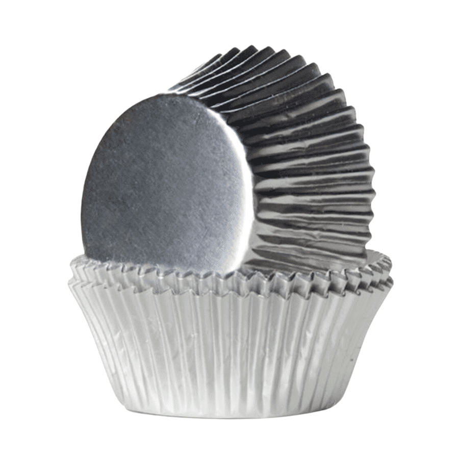 CAPSULAS CUPCAKE METALIZADAS "HOUSE OF MARIE" - PLATEADAS 1 CAPSULAS CUPCAKE METALIZADAS "HOUSE OF MARIE" - PLATEADAS