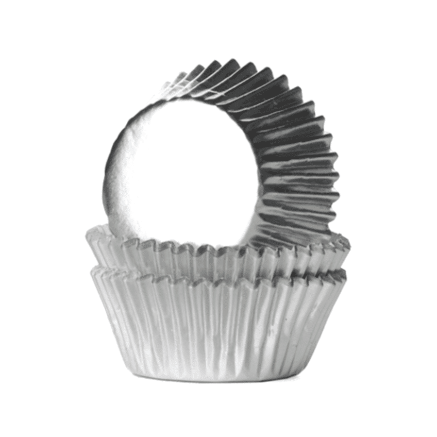 CAPSULAS MINI CUPCAKE METALIZADAS "HOUSE OF MARIE" - PLATEADAS 1 CAPSULAS MINI CUPCAKE METALIZADAS "HOUSE OF MARIE" - PLATEADAS