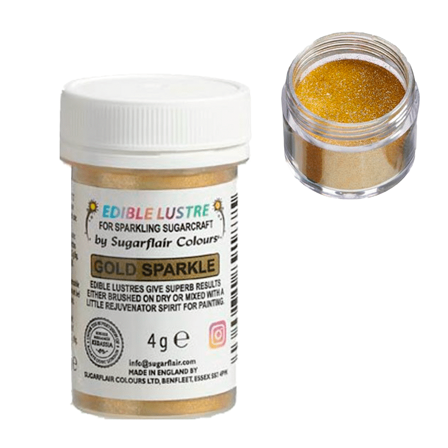 BRILLO COMESTIBLE SUGARFLAIR - GOLD SPARKLE / ORO (4 G) 1 BRILLO COMESTIBLE SUGARFLAIR - GOLD SPARKLE / ORO (4 G)