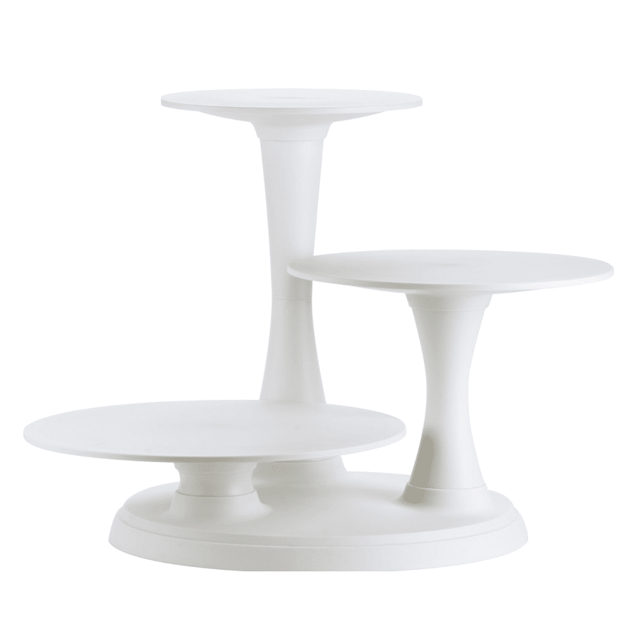 STAND PARA TARTAS BLANCO WILTON - 3 NIVELES 1 STAND PARA TARTAS BLANCO WILTON - 3 NIVELES