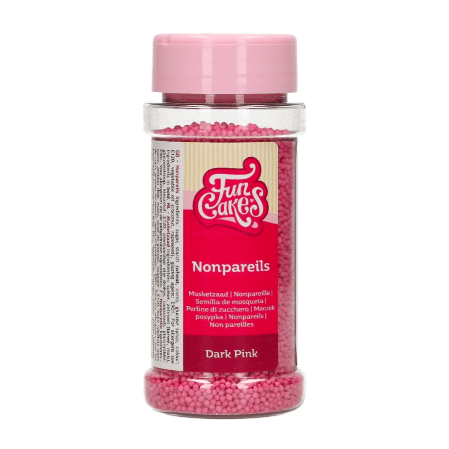 PERLAS DE AZUCAR (NONPAREILS) FUNCAKES - ROSA OSCURO 80 G 2 PERLAS DE AZUCAR (NONPAREILS) FUNCAKES - ROSA OSCURO 80 G - Imagen 2