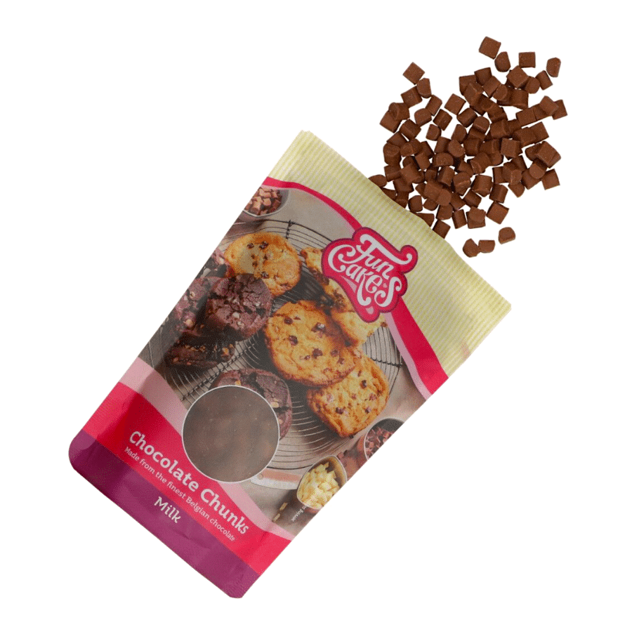 CHIPS DE CHOCOLATE CON LECHE FUNCAKES - "CHUNKS" 350 G 2 CHIPS DE CHOCOLATE CON LECHE FUNCAKES - "CHUNKS" 350 G - Imagen 2