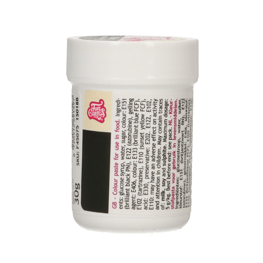 COLORANTE EN PASTA FUNCAKES - NEGRO 30 G 1 COLORANTE EN PASTA FUNCAKES - NEGRO 30 G
