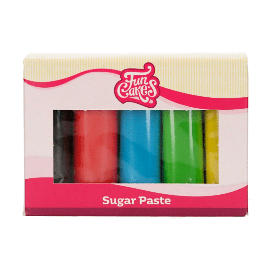 MULTIPACK FONDANT FUNCAKES - COLORES PRIMARIOS (5 X 100 G) 1 MULTIPACK FONDANT FUNCAKES - COLORES PRIMARIOS (5 X 100 G)